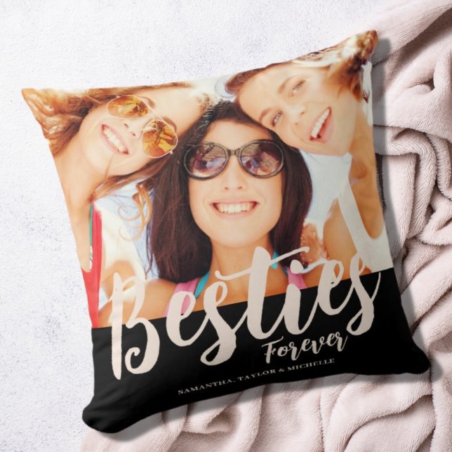 Besties Photo Namn Dekorativ kudde (Skapare uppladdad)