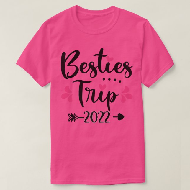 Besties Resa 2022 Best Friend Vacation Travel Girl T Shirt (Design framsida)