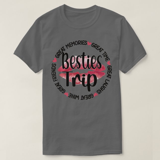 Besties Resa Best Friend Vacation Travel Girls Nig T Shirt (Design framsida)