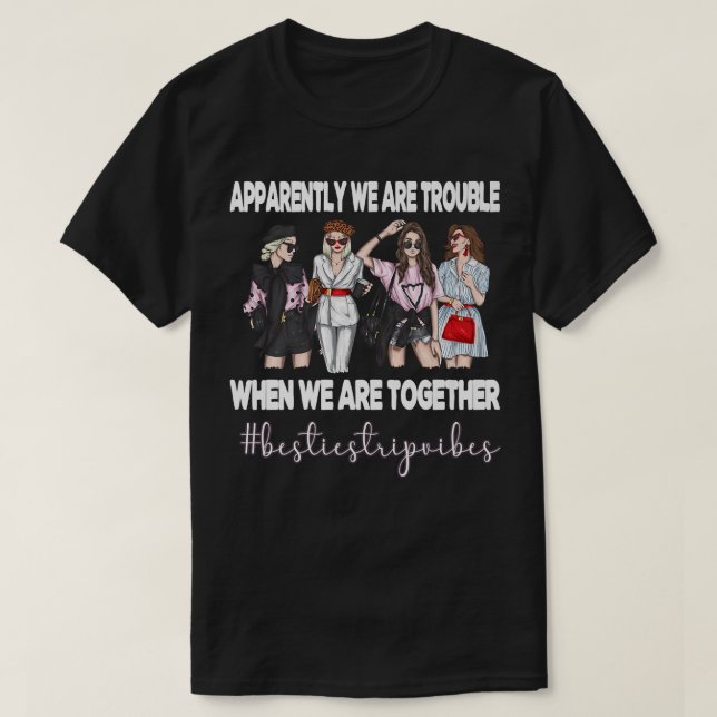 Besties Resa Vibes Best Friend Vacation Travel Gir T Shirt (Design framsida)