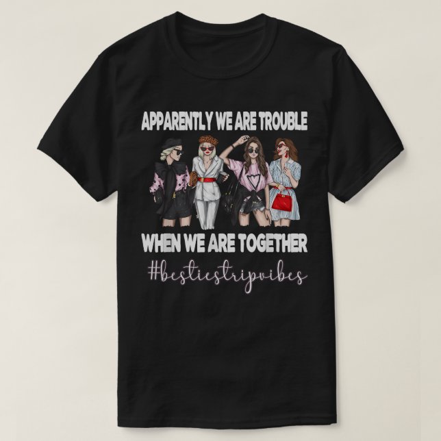 Besties Resa Vibes Best Friend Vacation Travel Gir T Shirt (Design framsida)