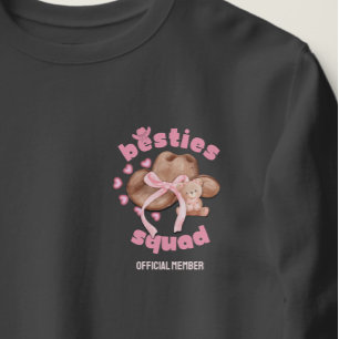 BESTIES SQUAD Western Cowgirl Coquette Pocket T Shirt
