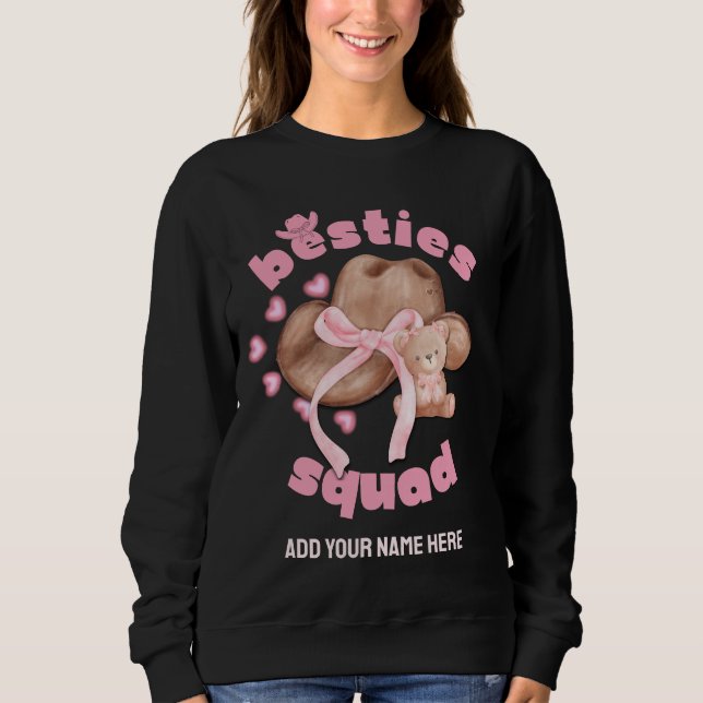 BESTIES SQUAD Western Cowgirl Coquette T Shirt (Framsida)