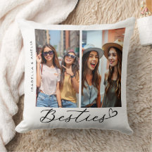Besties Two Photos Calligraphy Script Heart BFF