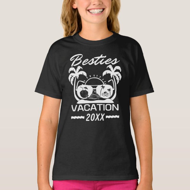 Besties Vacation 20XX Anpassningsbar Vänskap T-Shi T Shirt (Framsida)