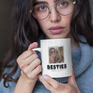 Besties Vänskap BFF Photo Collage Coffee Mugg