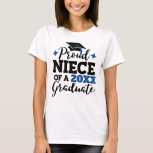 Bestilig Niece av en 2022 student svart blåblå tas T Shirt