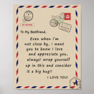 Bestkompis Gift   Till min Bestvän I Kärlek You Poster