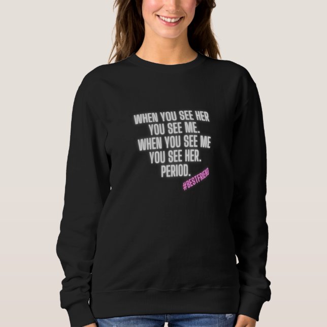 Bestkompis Mor Dotter Sister Matching Roligt T Shirt (Framsida)