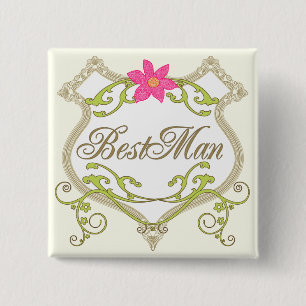 BestMan Bröllop Badges Knapp