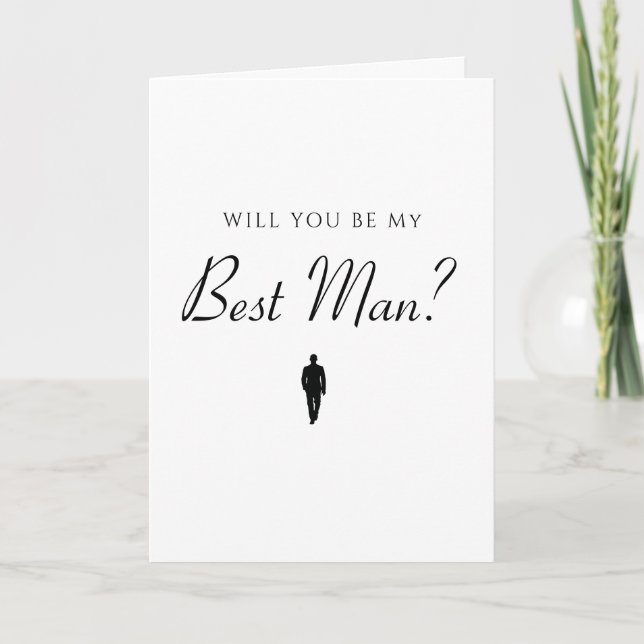 Bestman Bröllop Plans Kort (Framsida)