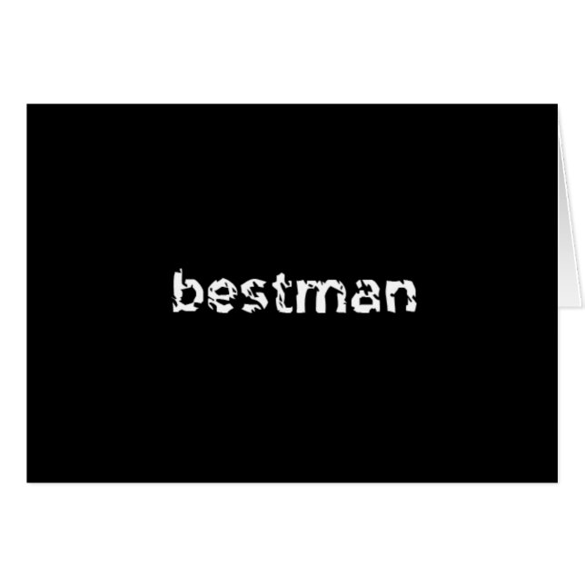 Bestman Hälsningskort (Framsidan Horizontal)