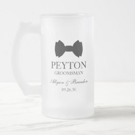 Bestman Svart Fläsktie Frostat Ölglas