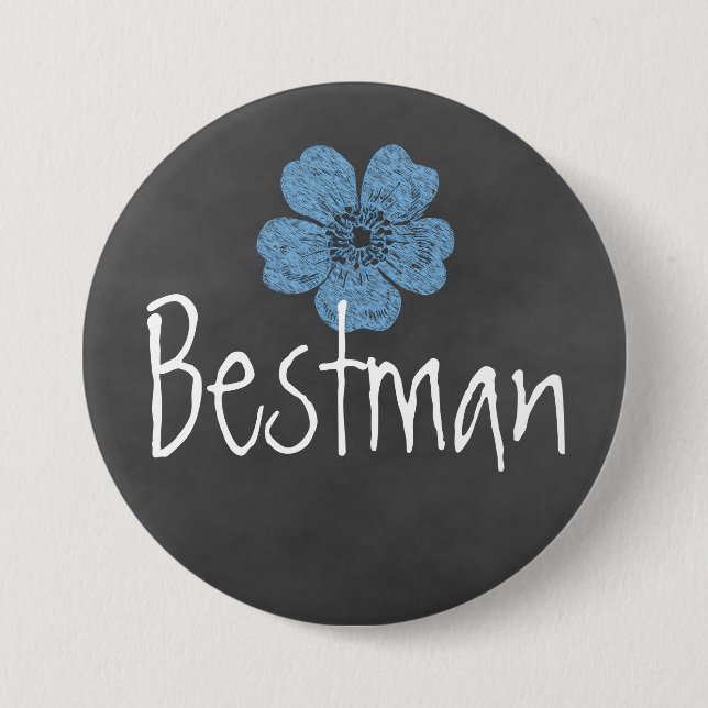 Bestman Vild Blue Ro Chalkboard Knapp (Framsida)