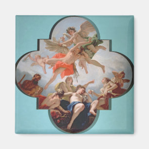 Bestraffningen av cupiden (olja på kanfas) magnet