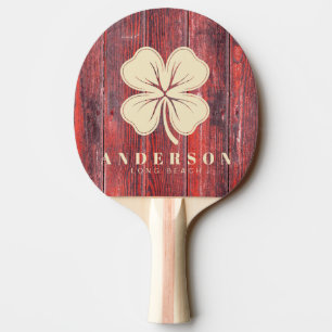Beströva Ladanbrädor Fyrklöver med Namn Pingisracket