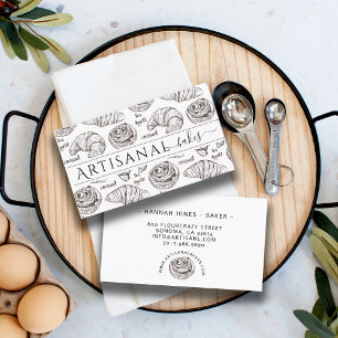 Bestruket bakverk Baker Bakery Dessert Caterer Visitkort
