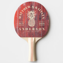Bestrypta Ladanstyrelser Tropisk Ananas Bröllop Pingisracket