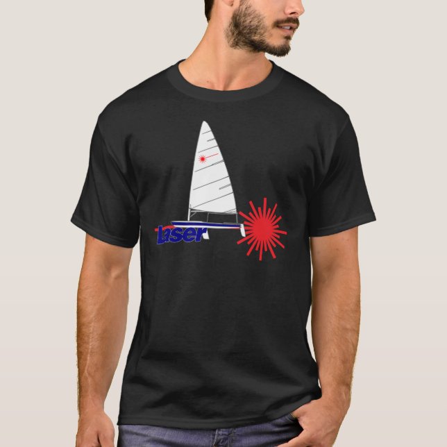 -Bestseller- Laser Class Sailing - laser dinghy Es T Shirt (Framsida)