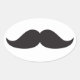 Bestselling Stachin för mustaschgåvaStach humor Ovalt Klistermärke (Front)
