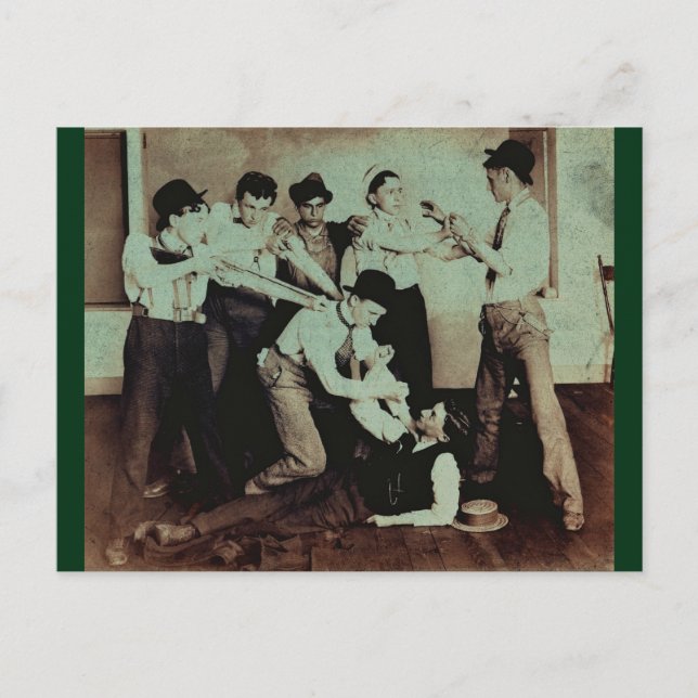 Besvära i biljardhallen och annan ståhej vykort (Framsida)