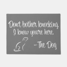 "Besvära inte att knacka" dörrmatta