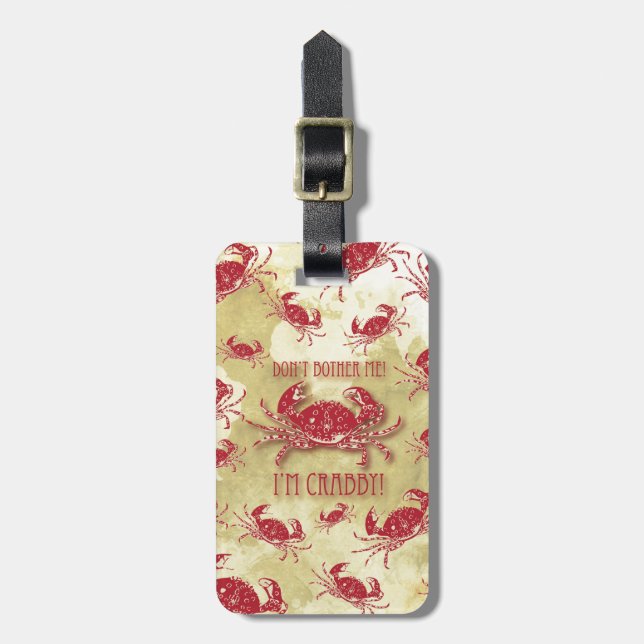 Besvära inte mig, modell för krabba för bagagebricka (Vertikal Framsida)