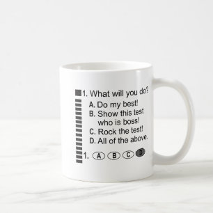 Besvara Lakan Sten, kampanjen Exam School Testing Kaffemugg