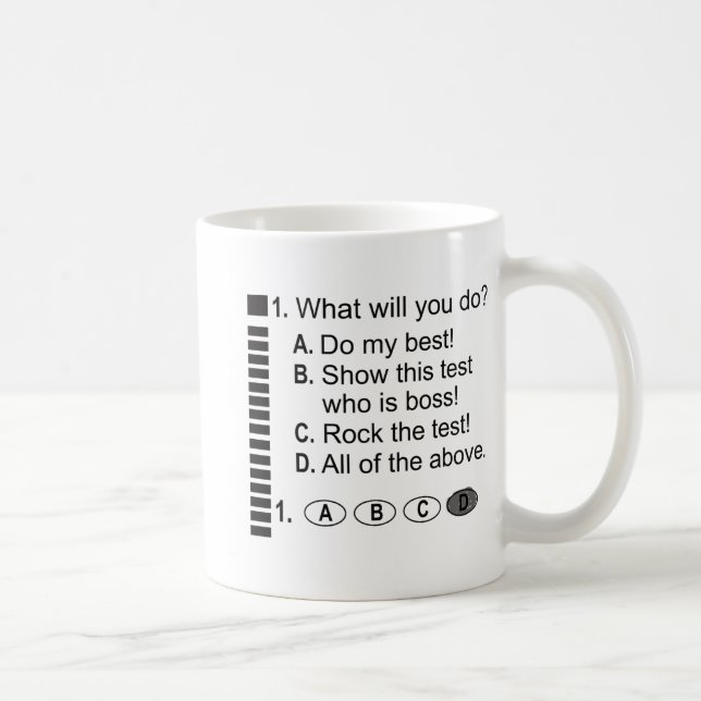 Besvara Lakan Sten, kampanjen Exam School Testing  Kaffemugg (Höger)