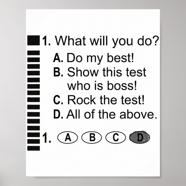 Besvara Lakan Sten, kampanjen Exam School Testing  Poster (Framsidan)