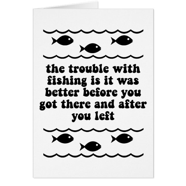Besvära med fiske hälsningskort (Framsidan)