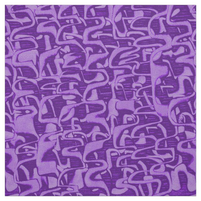 Besvära Retro Psychedelic abstrakt Tyg (Provkarta)