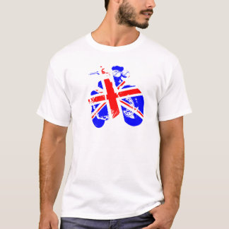 Besvärat rusa trippeln t-shirt