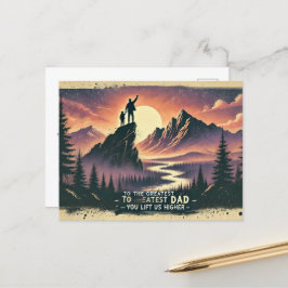 besvärligt bergslandskap för Fars dag Vykort