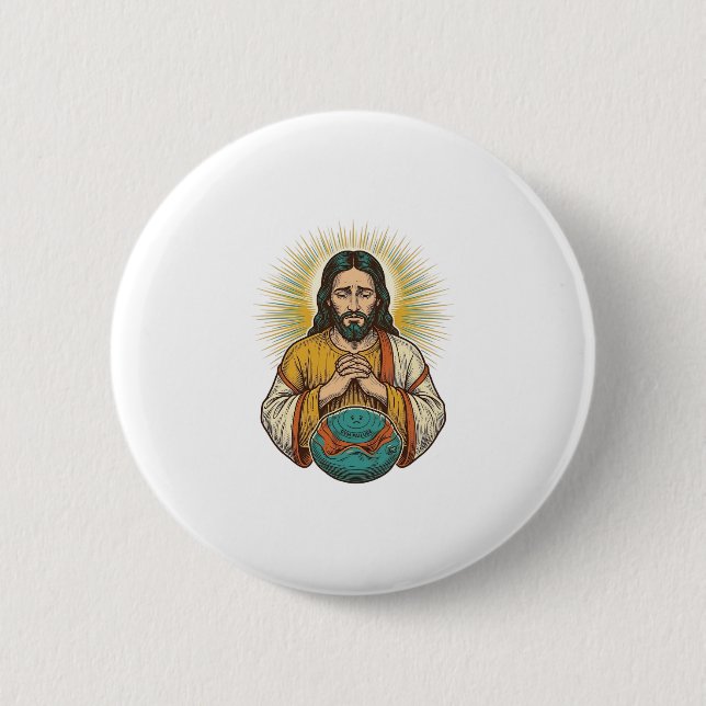 Besviken Jesus Deflaterad Träningsboll Gym Fail Knapp (Framsida)