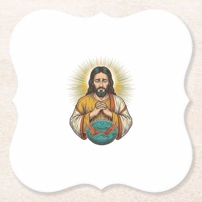 Besviken Jesus Deflaterad Träningsboll Gym Fail Underlägg Papper (Framsida)