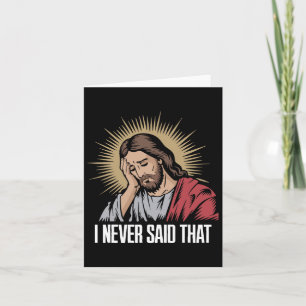 Besviken Jesus Jag Sa Aldrig Det Roliga Jesus H Kort