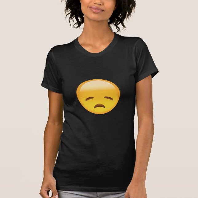 Besviket ansikte Emoji T-shirt (Framsida)