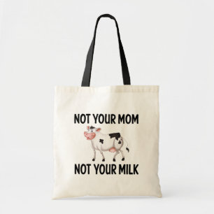 Besynlig Vegan, Vegetarian Cow / Mjölk Quote Tygkasse