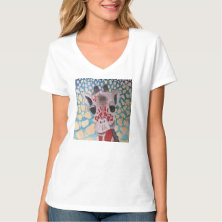 Besynnerlig giraffdesign t-shirt