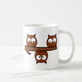 Besynnerliga ugglor kaffemugg