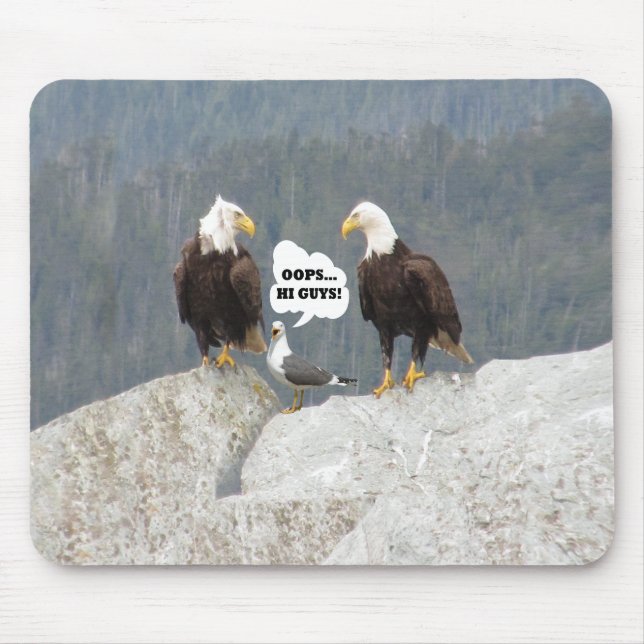 Besynt Eagles och Fiskmås Musmatta (Framsidan)