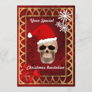 Besynt gothic Santa, jul Inbjudningar