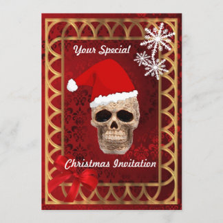 Besynt gothic Santa, jul Inbjudningar