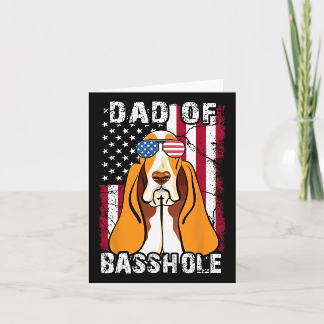 Bet-hound Fars Dag Present Pappa Till Bhole Hund 4 Kort (Framsida)