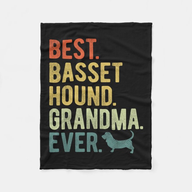 Bet Hound Grandma Hundälskare Mors dag Fleecefilt (Framsidan)