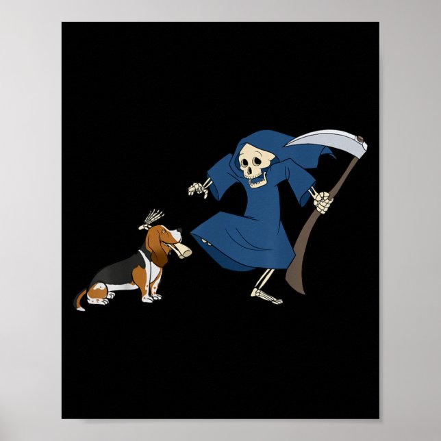Bet Hound Grim Reaper Halloween Poster (Framsidan)