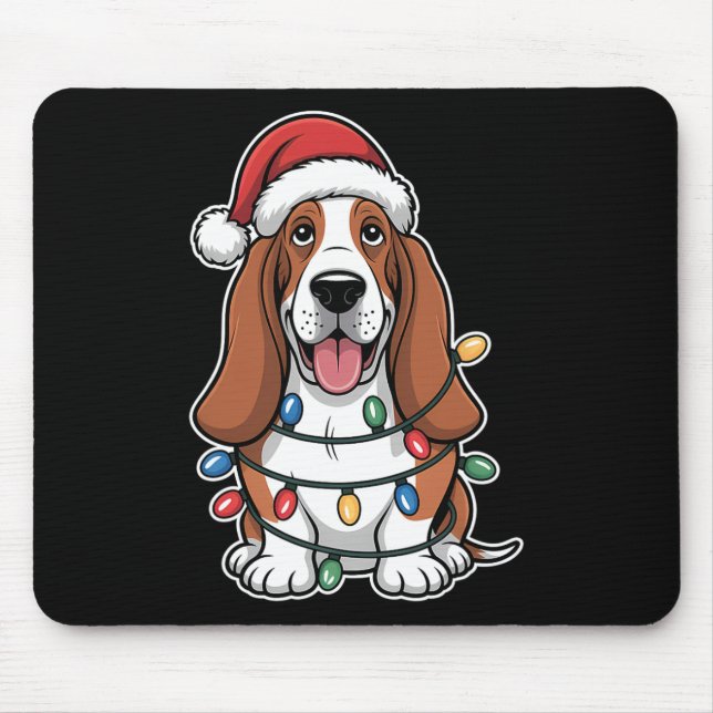 Bet Hound insvälld i julklapp Ljus Musmatta (Framsidan)