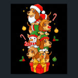 Bet Hound Santa Elf Snowman Christmas Womens Mens  Poster<br><div class="desc">Bet Hound Santa Elf Snowman Christmas Womens Mens Kids</div>
