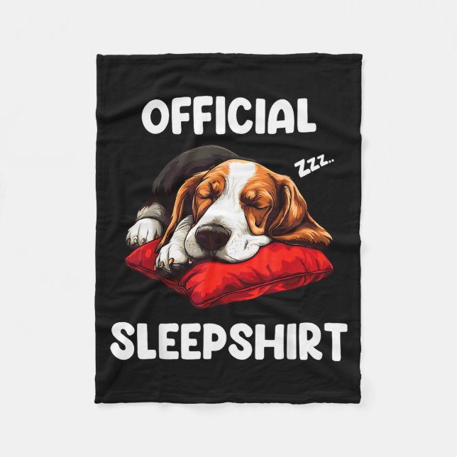 Bet Hound Sleepshirt Dog Lover Pajama Sleepwear Fo Fleecefilt (Framsidan)
